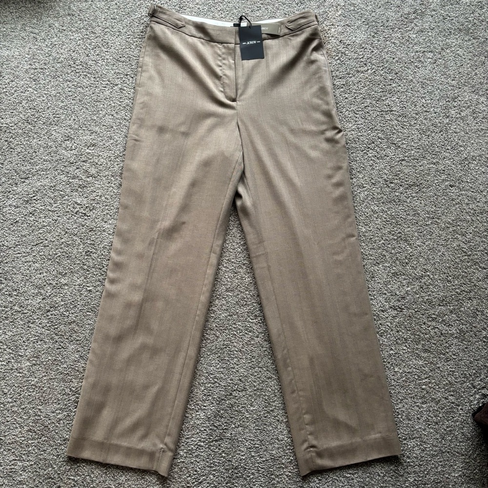 J. Crew Mario Bellucci Women’s Dress Trousers in Light Brown. Italian Wool.